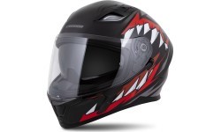 Motocikla ķivere Cassida Orbit StriX sarkana/pelēka/balta/melna