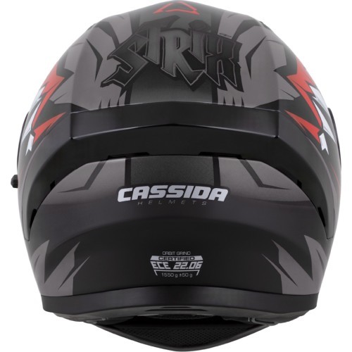 Motorcycle Helmet Cassida Orbit StriX Red/Gray/White/Black
