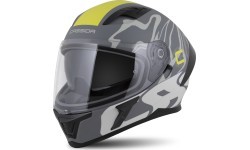 Motorcycle Helmet Cassida Orbit Multivers Matte Gray/Light Gray/Fluo Yellow/Black