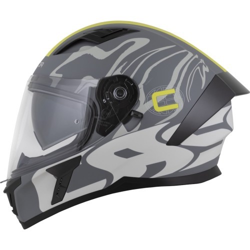 Motorcycle Helmet Cassida Orbit Multivers Matte Gray/Light Gray/Fluo Yellow/Black