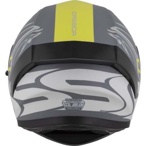 Motorcycle Helmet Cassida Orbit Multivers Matte Gray/Light Gray/Fluo Yellow/Black