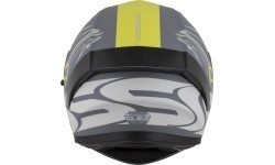 Motocikla ķivere Cassida Orbit Multivers matēti pelēka/gaiši pelēka/fluorescējoši dzeltena/melna