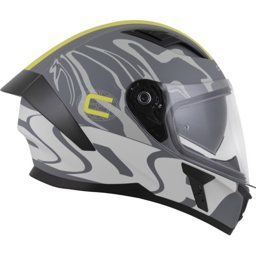 Motorcycle Helmet Cassida Orbit Multivers Matte Gray/Light Gray/Fluo Yellow/Black