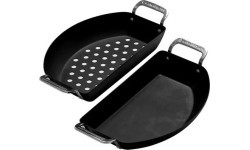 Oglekļa tērauda pannu komplekts Kamado Joe, 2 gab.