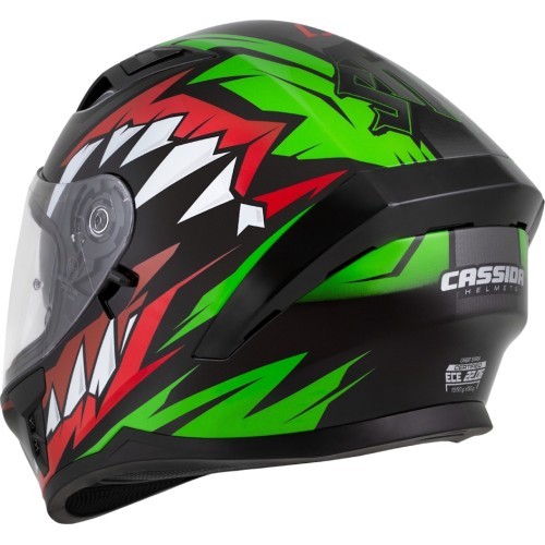 Motorcycle Helmet Cassida Orbit StriX Red/Green/Gray/White/Black