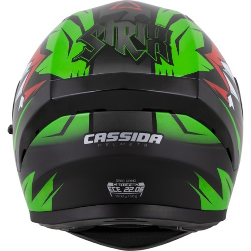 Motorcycle Helmet Cassida Orbit StriX Red/Green/Gray/White/Black