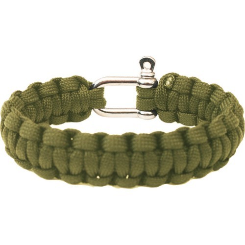Paracord Bracelet Highlander, Metal Clasp, Olive
