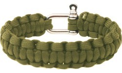 Paracord Bracelet Highlander, Metal Clasp, Olive