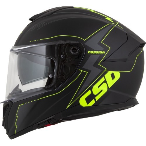 Мотошлем Cassida Integral GT 2.1 Flash матовый черный / флуоресцентный желтый / темно-серый