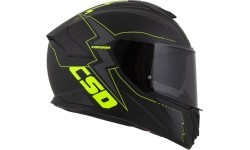 Motocikla ķivere Cassida Integral GT 2.1 Flash matēti melna / fluorescējoši dzeltena / tumši pelēka