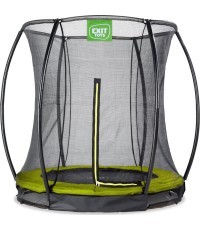 EXIT Silhouette ground trampoline ø183cm with safety net - green Outdoor Round Coil spring Sunken trampoline