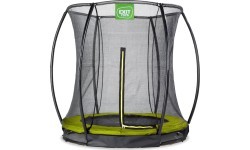 EXIT Silhouette iegremdējamais batuts ø183 cm ar drošības tīklu – zaļš