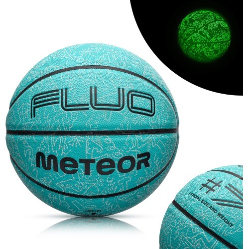 Basketbola bumba Meteor Fluo, 7. izmērs - Piparmētru