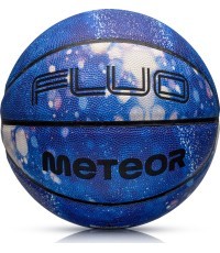 Баскетбольный мяч Meteor Fluo, размер 7 - Белый/синий
