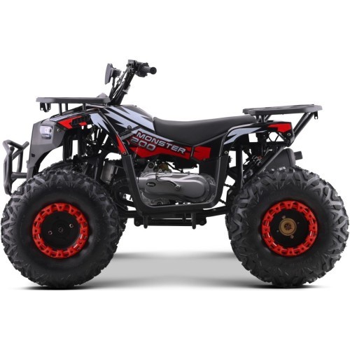Kvadricikls ar benzīna dzinēju 200CC Monster, sarkans