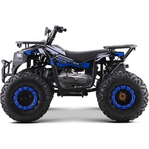 200CC MONSTER Blue Petrol Quad Bike