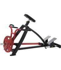 Stāvus augšējās vilkmes un airēšanas trenažieris Steelflex Plateload Line PLSR - Melns/sarkans