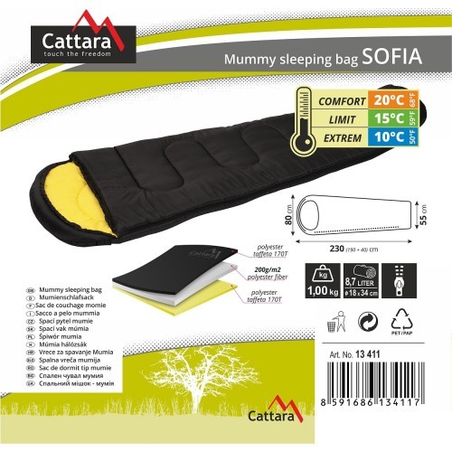 Sleeping Bag Cattara Sofie +10°C