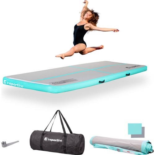 Надувной гимнастический мат inSPORTline Airstunt 300 x 100 x 10 см, белый