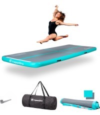 Надувной коврик для упражнений inSPORTline Airstunt 300 x 100 x 10 см серый