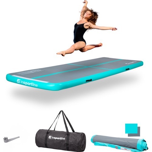 Надувной гимнастический мат inSPORTline Airstunt 500 x 100 x 10 см, серый