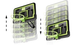 EXIT Galaxy pie sienas stiprināms basketbola vairogs, melns