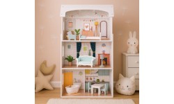 Alice doll house 3 floors 4 rooms set of 9 furniture ECOTOYS