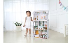 Alice doll house 3 floors 4 rooms set of 9 furniture ECOTOYS