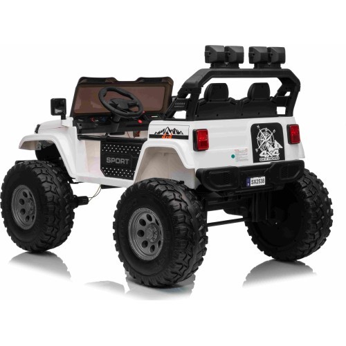 Elektromobilis Extreme Sport 4x4, balts
