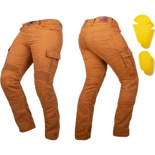 Motociklistu džinsi W-TEC Wallbridge Caramel - Karameļu