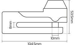 Блокировка дискового тормоза Oxford Titan - Yellow