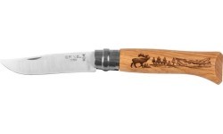 Nazis Opinel 8 Inox Oak Animal, briedis