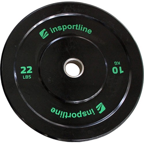 Gumijas svara disks inSPORTline Bumper Plate Lite 10 kg 50 mm