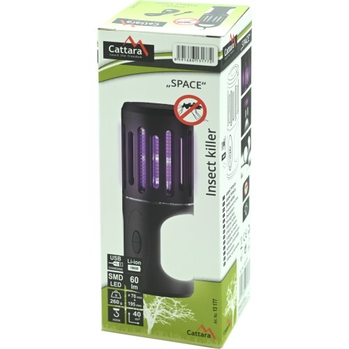 Flashlight SPACE rechargeable + insect catcher