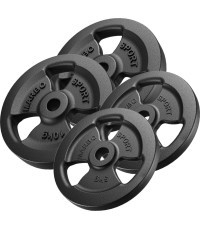 Čuguna svaru komplekts Marbo, 30 kg / 2x10 kg + 2x5 kg