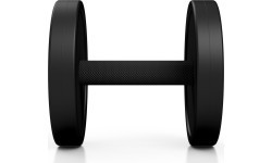 Обрезиненная гантель Marbo - 7,5 кг, черная
