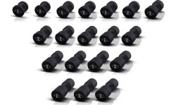 Rubber-coated dumbbell Marbo - 7,5 kg, black