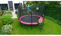 EXIT Silhouette trampoline ø366cm - pink Outdoor Round Coil spring Above ground trampoline