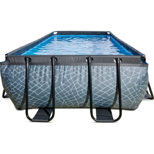 EXIT Stone pool 540x250x100cm with filter pump - grey
