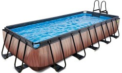 Baseins EXIT Wood 540 x 250 x 100 cm ar kāpnēm un sūkni ar filtru