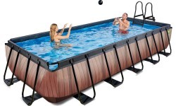 Baseins EXIT Wood 540 x 250 x 100 cm ar kāpnēm un sūkni ar filtru