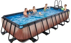 Baseins EXIT Wood 540 x 250 x 100 cm ar kāpnēm un sūkni ar filtru