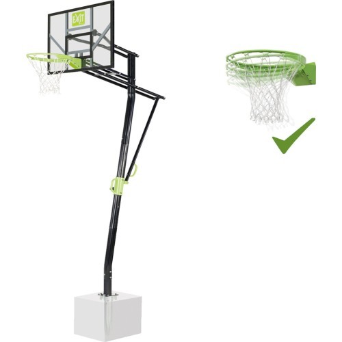 EXIT Galaxy iebūvējams basketbola statīvs ar danka stīpu, taisnstūra polikarbonāta vairogs