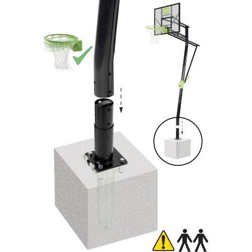 EXIT Galaxy Inground Basket (with Dunkring) In-ground Rectangular Polycarbonate (PC)