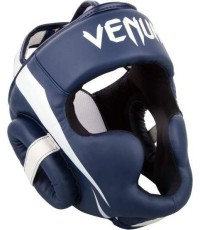 Боксёрский шлем Venum Elite - White/Navy Blue
