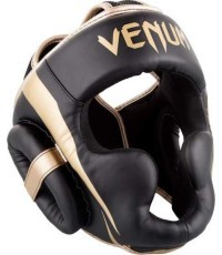Боксёрский шлем Venum Elite - чёрный/золотой
