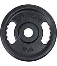 Čuguna olimpisko svaru plāksne inSPORTline Castblack OL 15 kg 50 mm