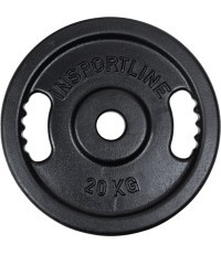Čuguna olimpiskais svara disks inSPORTline Castblack OL, 20 kg