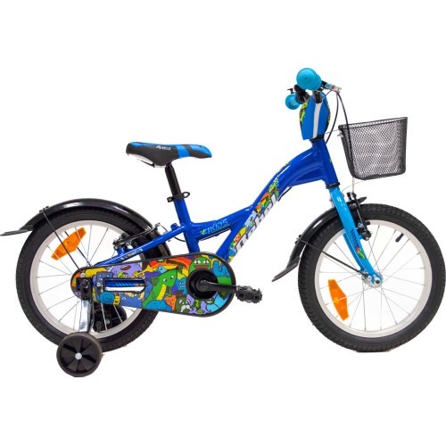 4KIDS Rebel 16" bike, size 10" (25.5 cm), aluminium, blue