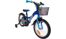 Velosipēds 4KIDS Rebel 16", izmērs 10" (25,5 cm), alumīnijs, zils